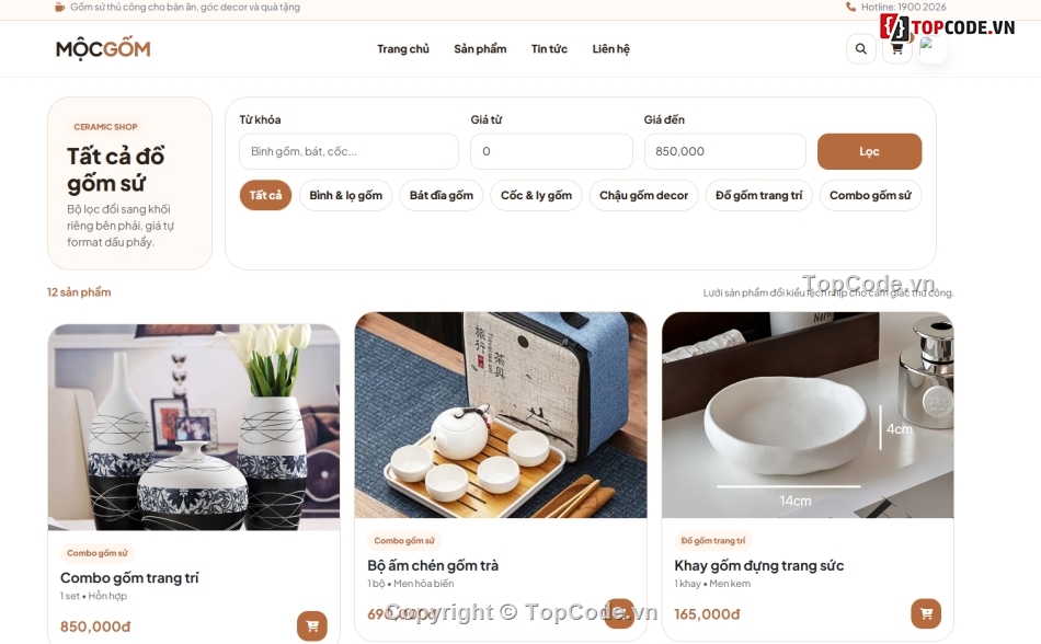 website bán đồ thủ công,đồ án website,bán website